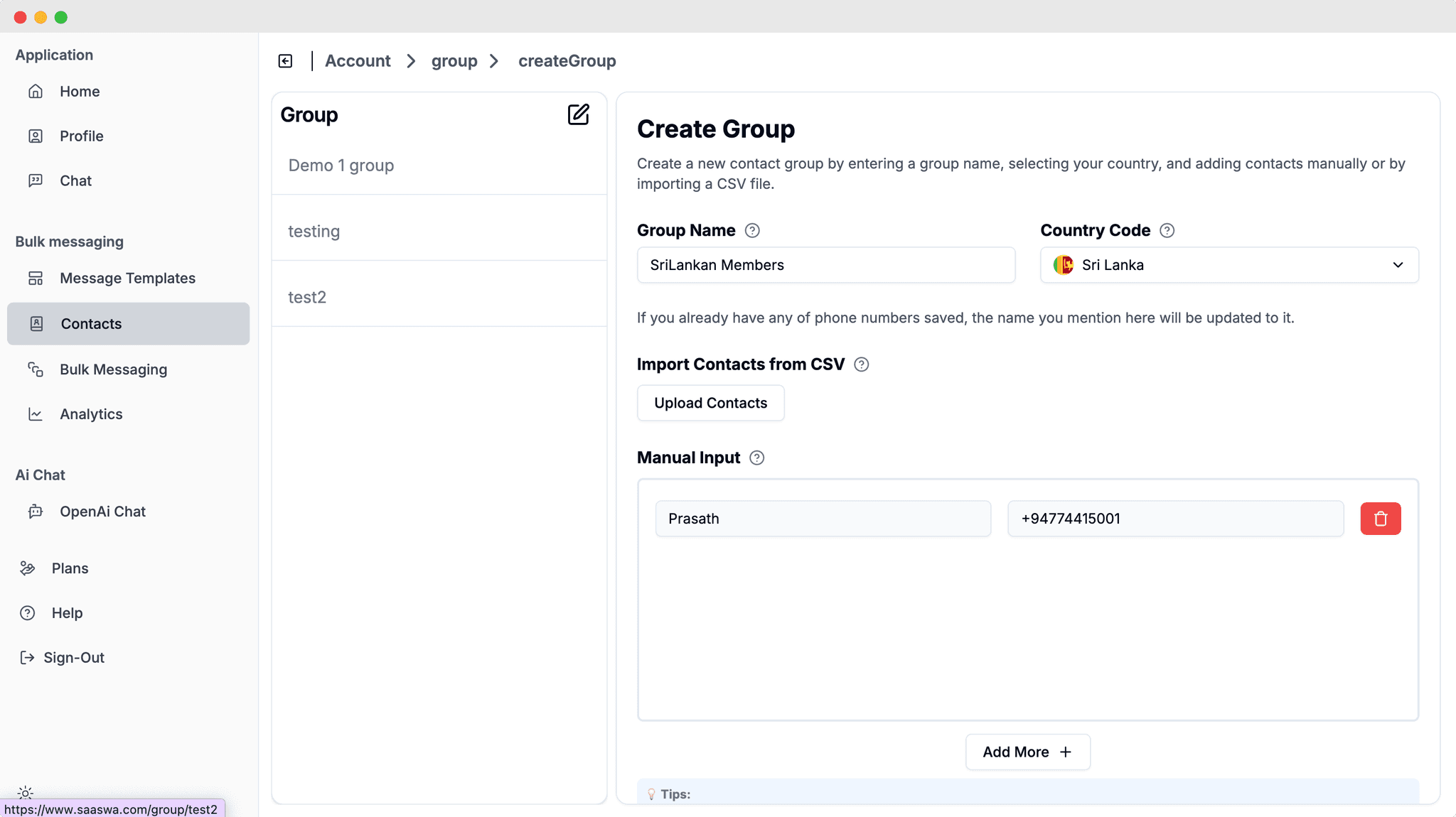 Live Chat Interface